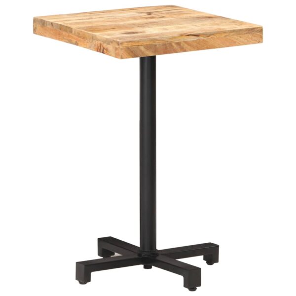 vidaXL Bistro Table Square 19.7"x19.7"x29.5" Rough Mango Wood - Image 8