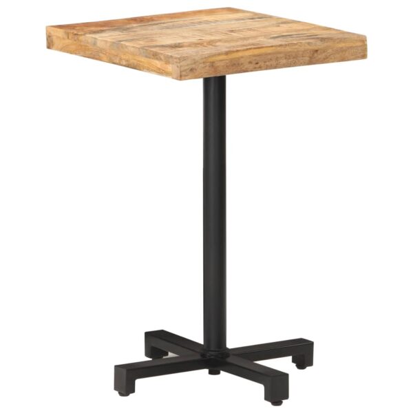 vidaXL Bistro Table Square 19.7"x19.7"x29.5" Rough Mango Wood - Image 9