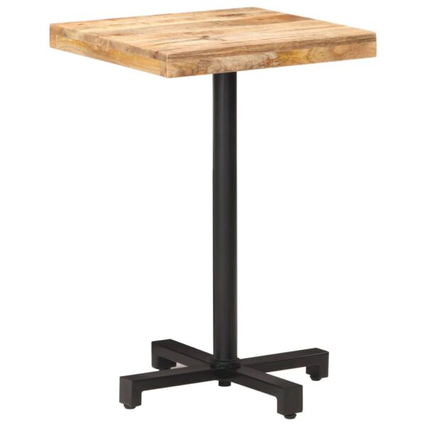 vidaXL Bistro Table Square 19.7"x19.7"x29.5" Rough Mango Wood - Image 10