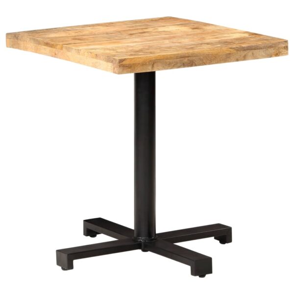 vidaXL Bistro Table Square 27.6"x27.6"x29.5" Rough Mango Wood