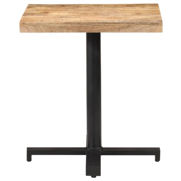 vidaXL Bistro Table Square 27.6"x27.6"x29.5" Rough Mango Wood - Image 2