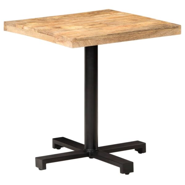 vidaXL Bistro Table Square 27.6"x27.6"x29.5" Rough Mango Wood - Image 7