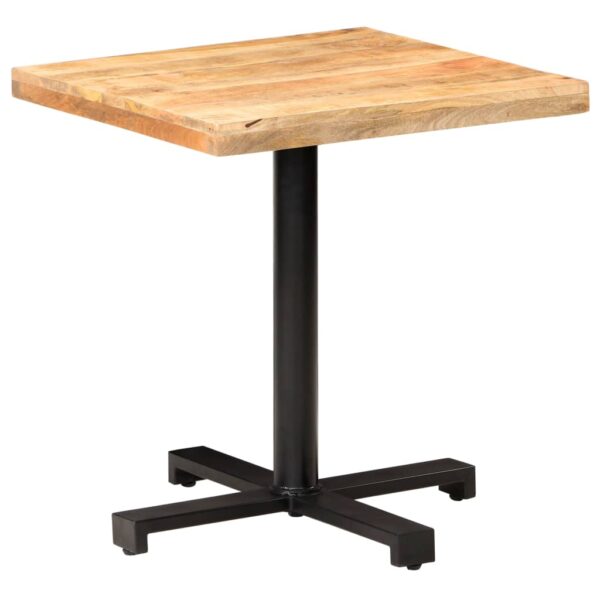 vidaXL Bistro Table Square 27.6"x27.6"x29.5" Rough Mango Wood - Image 8