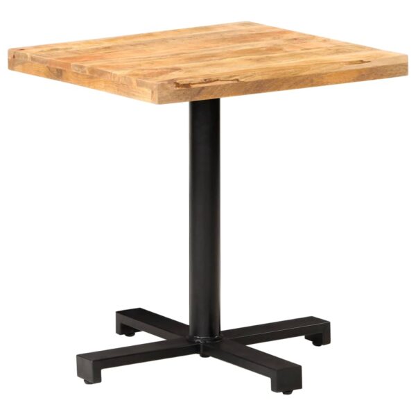 vidaXL Bistro Table Square 27.6"x27.6"x29.5" Rough Mango Wood - Image 9