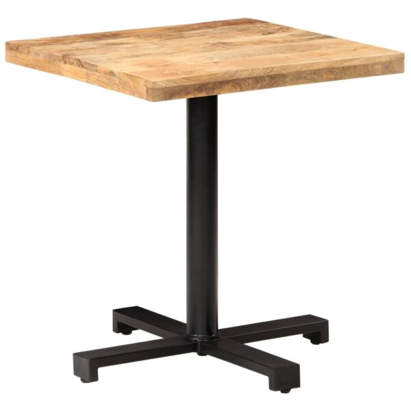 vidaXL Bistro Table Square 27.6"x27.6"x29.5" Rough Mango Wood - Image 10