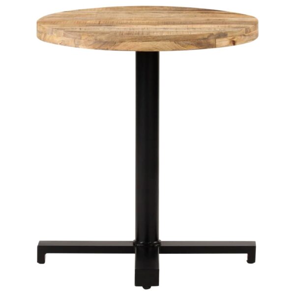 vidaXL Bistro Table Round Ã˜27.6"x29.5" Rough Mango Wood - Image 2