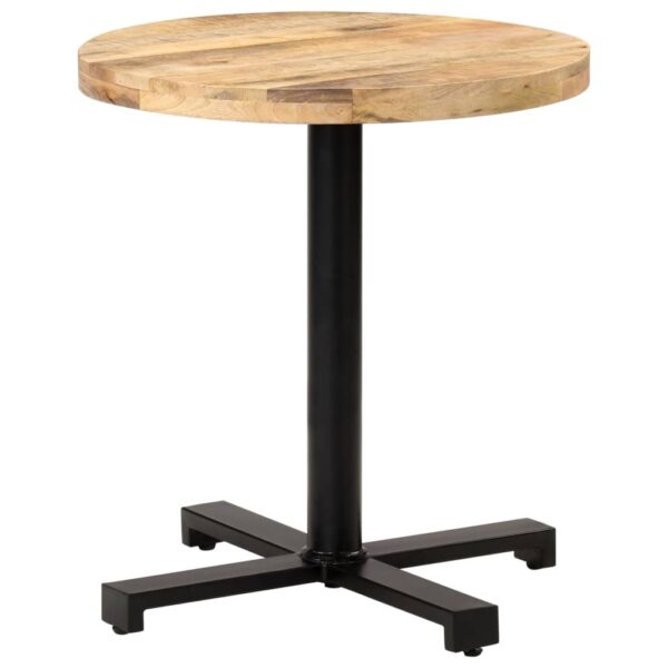 vidaXL Bistro Table Round Ã˜27.6"x29.5" Rough Mango Wood - Image 7