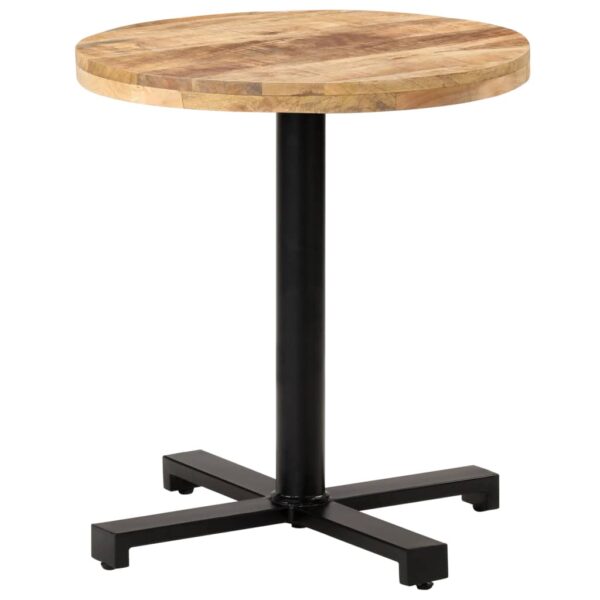 vidaXL Bistro Table Round Ã˜27.6"x29.5" Rough Mango Wood - Image 8