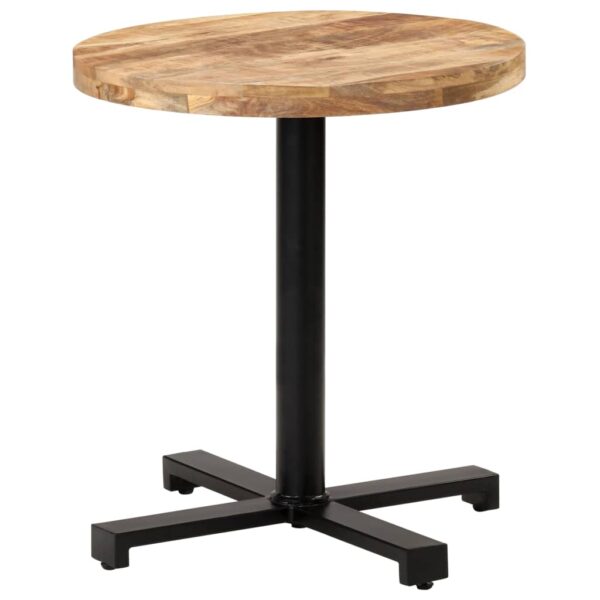 vidaXL Bistro Table Round Ã˜27.6"x29.5" Rough Mango Wood - Image 9