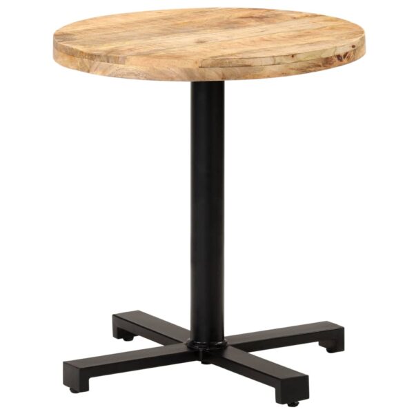 vidaXL Bistro Table Round Ã˜27.6"x29.5" Rough Mango Wood - Image 10