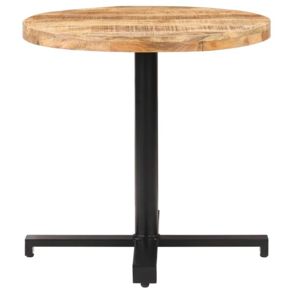 vidaXL Bistro Table Round Ã˜31.5"x29.5" Rough Mango Wood - Image 2