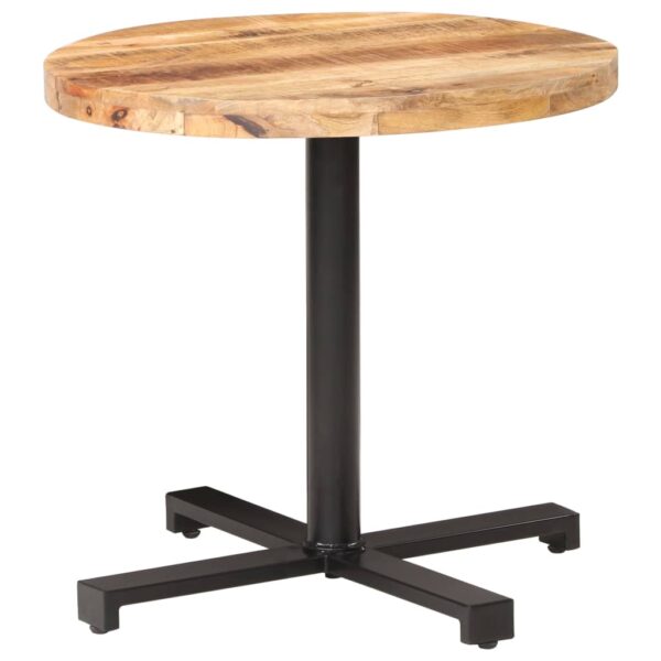 vidaXL Bistro Table Round Ã˜31.5"x29.5" Rough Mango Wood - Image 7