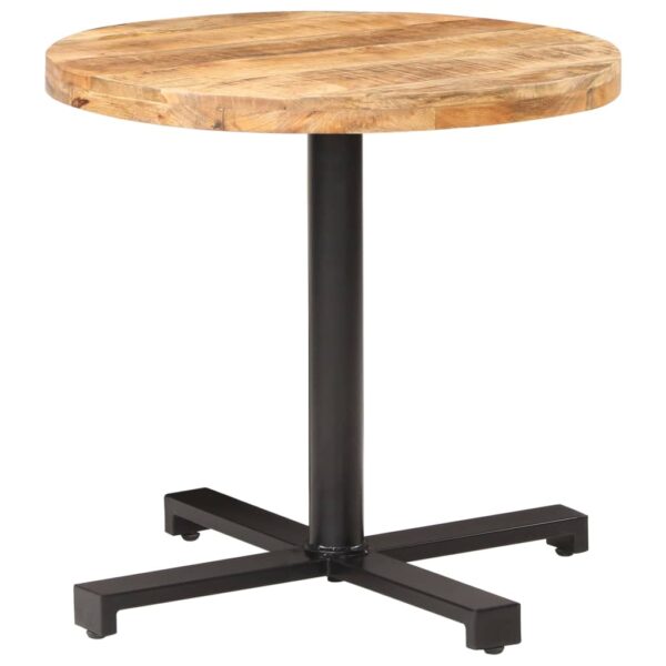 vidaXL Bistro Table Round Ã˜31.5"x29.5" Rough Mango Wood - Image 8