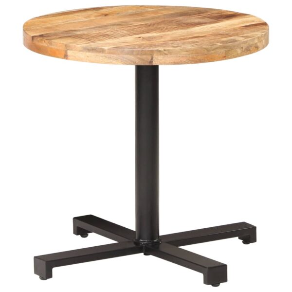 vidaXL Bistro Table Round Ã˜31.5"x29.5" Rough Mango Wood - Image 9