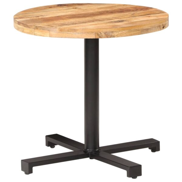 vidaXL Bistro Table Round Ã˜31.5"x29.5" Rough Mango Wood - Image 10