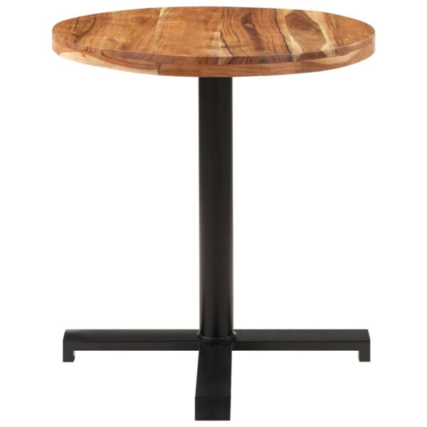 vidaXL Bistro Table Round Ã˜27.6"x29.5" Solid Acacia Wood - Image 2