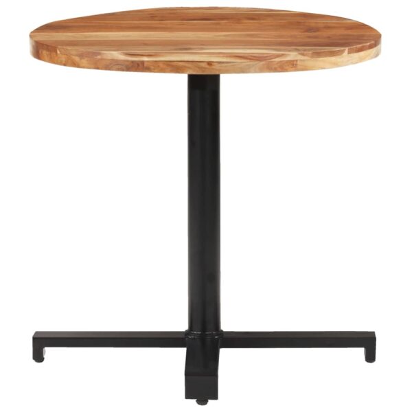 vidaXL Bistro Table Round Ã˜31.5"x29.5" Solid Acacia Wood - Image 2