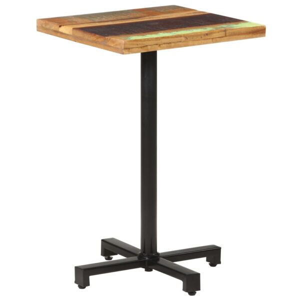 vidaXL Bistro Table Square 19.7"x19.7"x29.5" Solid Reclaimed Wood - Image 10