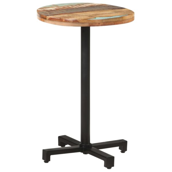 vidaXL Bistro Table Round Ã˜19.7"x29.5" Solid Reclaimed Wood - Image 7