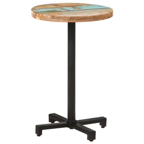 vidaXL Bistro Table Round Ã˜19.7"x29.5" Solid Reclaimed Wood - Image 8