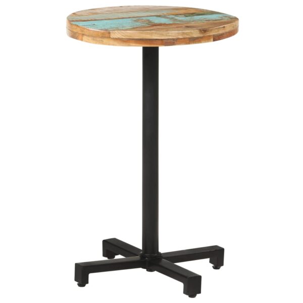 vidaXL Bistro Table Round Ã˜19.7"x29.5" Solid Reclaimed Wood - Image 9