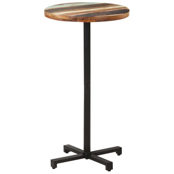 vidaXL Bistro Table Round Ã˜23.6"x43.3" Solid Reclaimed Wood