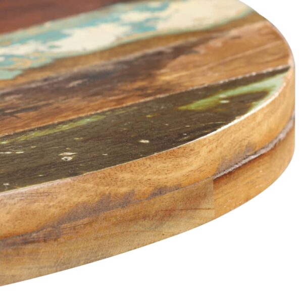 vidaXL Bistro Table Round Ã˜23.6"x43.3" Solid Reclaimed Wood - Image 3