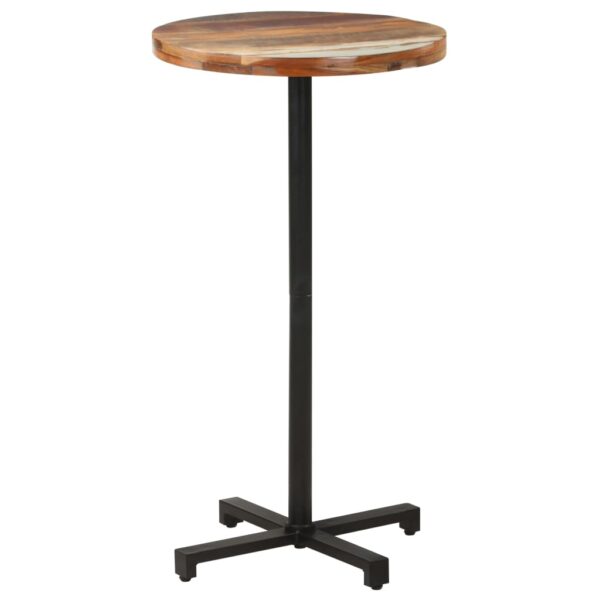 vidaXL Bistro Table Round Ã˜23.6"x43.3" Solid Reclaimed Wood - Image 9