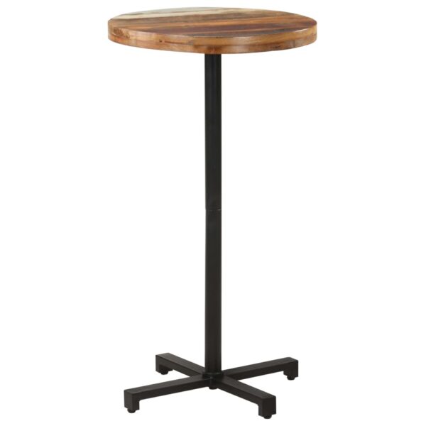 vidaXL Bistro Table Round Ã˜23.6"x43.3" Solid Reclaimed Wood - Image 10