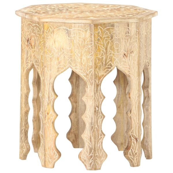 vidaXL Side Table Ã˜18.9" Solid Mango Wood