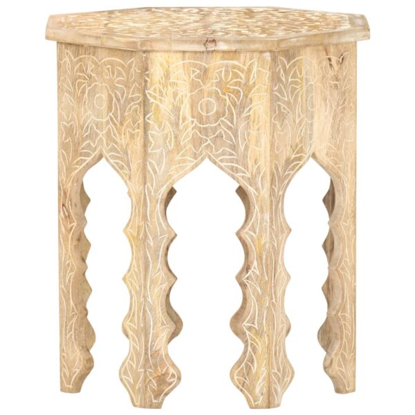 vidaXL Side Table Ã˜18.9" Solid Mango Wood - Image 2