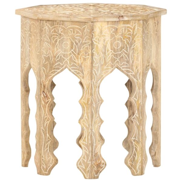 vidaXL Side Table Ã˜18.9" Solid Mango Wood - Image 3