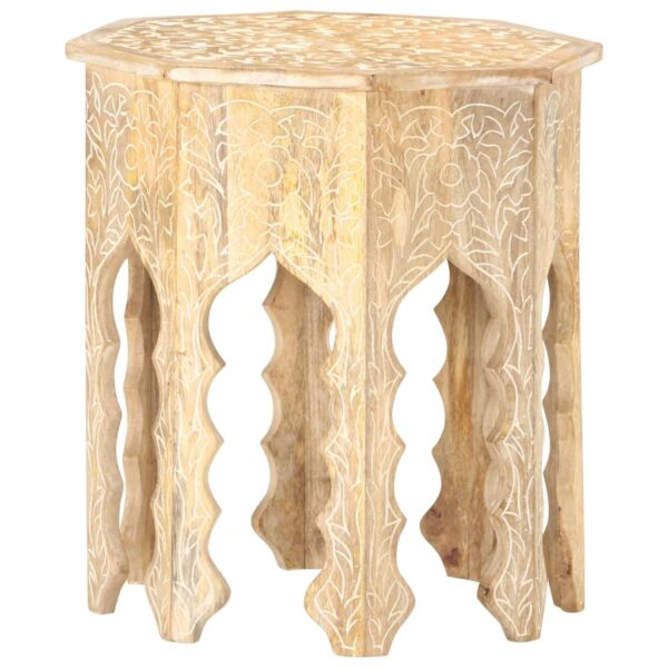 vidaXL Side Table Ã˜18.9" Solid Mango Wood - Image 8