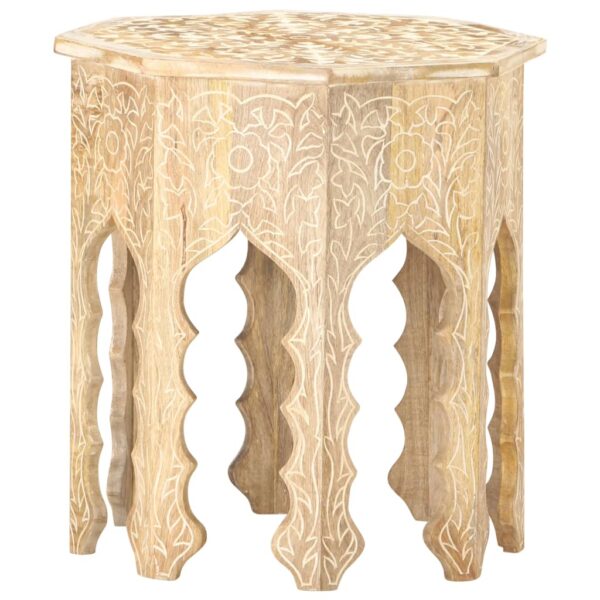 vidaXL Side Table Ã˜18.9" Solid Mango Wood - Image 10