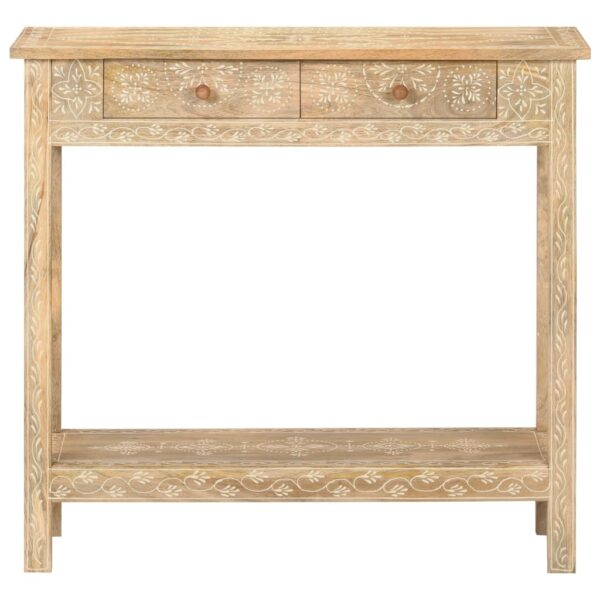 vidaXL Console Table 31.5"x13.8"x29.1" Solid Mango Wood - Image 2