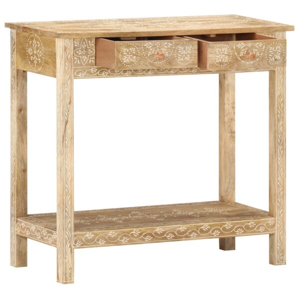 vidaXL Console Table 31.5"x13.8"x29.1" Solid Mango Wood - Image 3