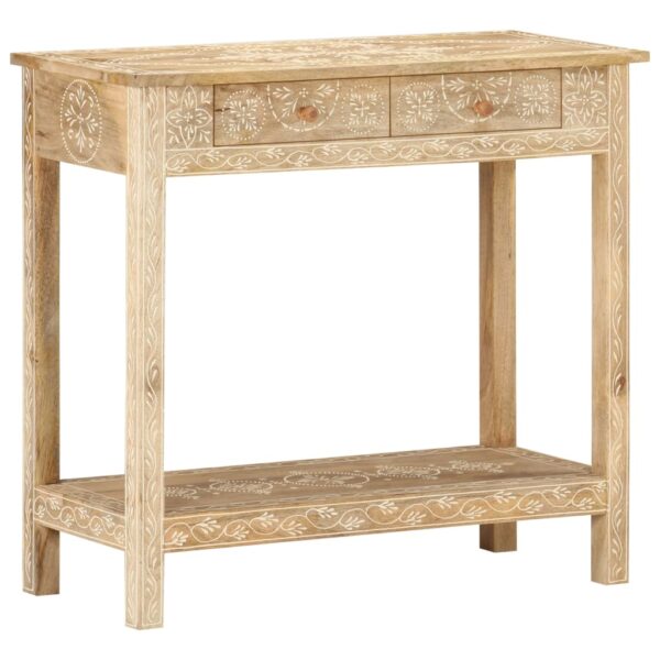 vidaXL Console Table 31.5"x13.8"x29.1" Solid Mango Wood - Image 9