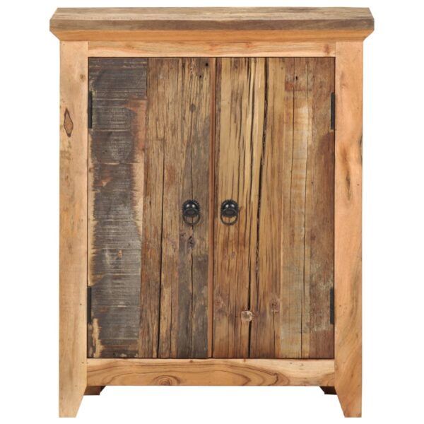 vidaXL Sideboard 23.6"x13"x29.5" Solid Acacia Wood and Reclaimed Wood - Image 2