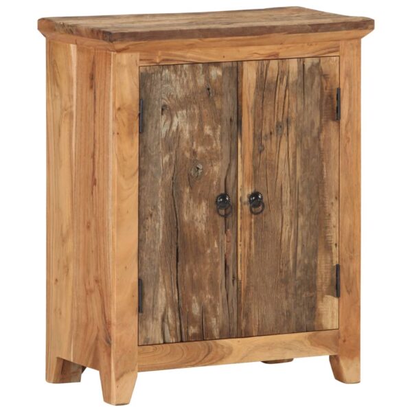 vidaXL Sideboard 23.6"x13"x29.5" Solid Acacia Wood and Reclaimed Wood - Image 11