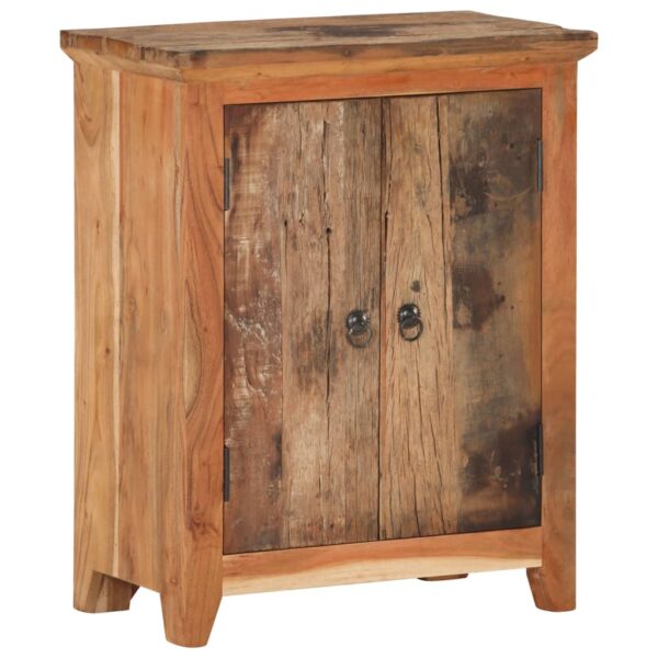 vidaXL Sideboard 23.6"x13"x29.5" Solid Acacia Wood and Reclaimed Wood - Image 9