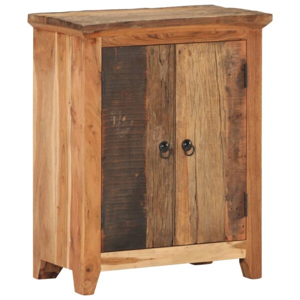 vidaXL Sideboard 23.6"x13"x29.5" Solid Acacia Wood and Reclaimed Wood - Image 10