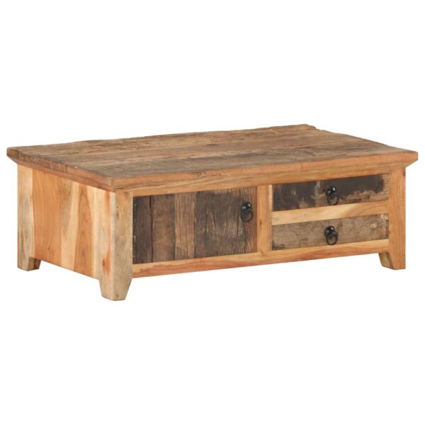 vidaXL Coffee Table 35.4"x19.7"x12.2" Solid Reclaimed Wood