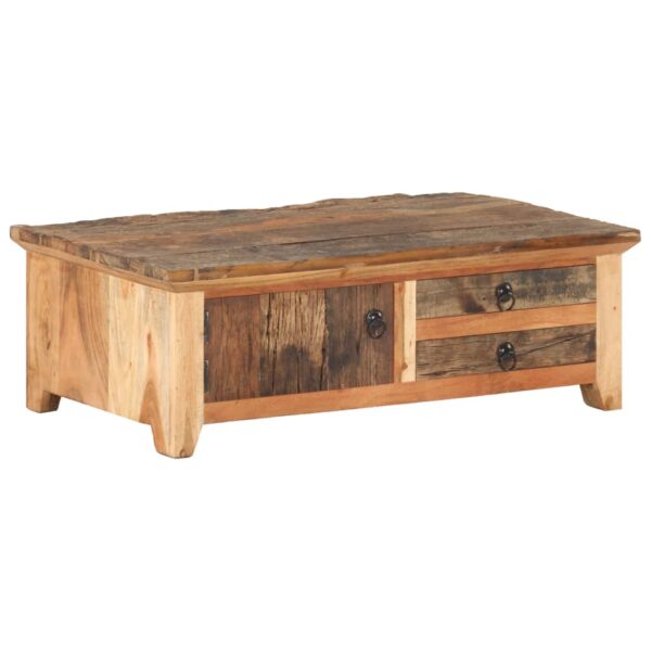 vidaXL Coffee Table 35.4"x19.7"x12.2" Solid Reclaimed Wood - Image 11