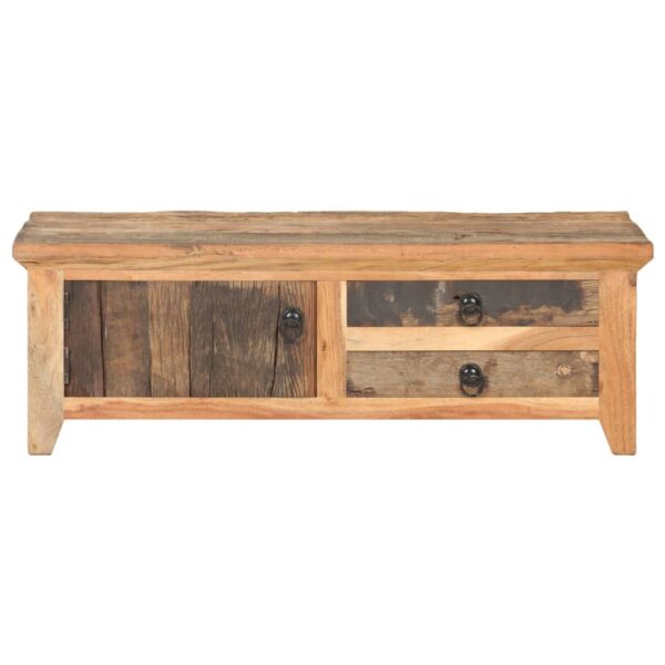 vidaXL Coffee Table 35.4"x19.7"x12.2" Solid Reclaimed Wood - Image 3