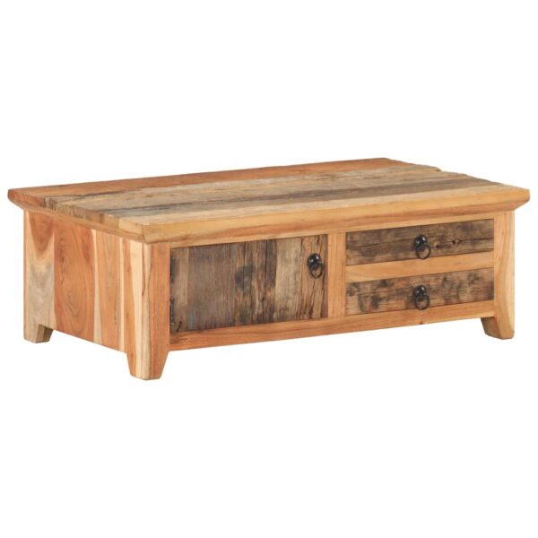 vidaXL Coffee Table 35.4"x19.7"x12.2" Solid Reclaimed Wood - Image 9