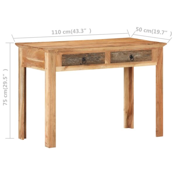 vidaXL Desk 43.3"x19.7"x29.5" Solid Reclaimed Wood - Image 7