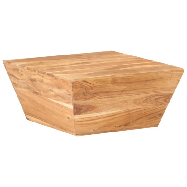 vidaXL Coffee Table V-shape 26"x26"x11.8" Solid Acacia Wood - Image 7