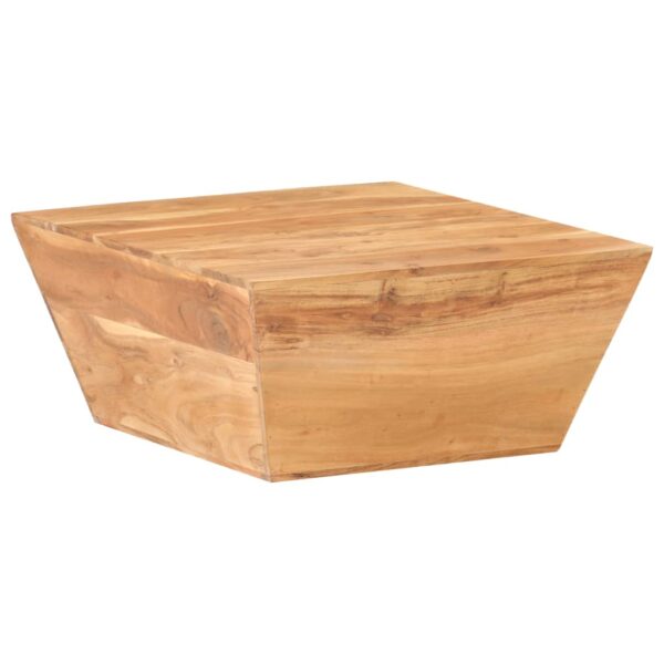 vidaXL Coffee Table V-shape 26"x26"x11.8" Solid Acacia Wood - Image 8