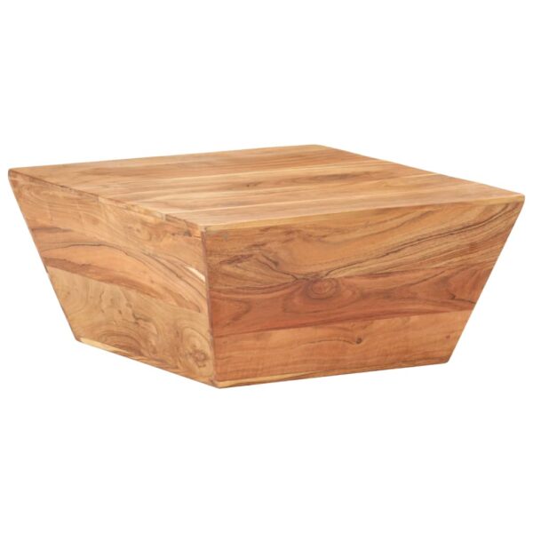 vidaXL Coffee Table V-shape 26"x26"x11.8" Solid Acacia Wood - Image 9