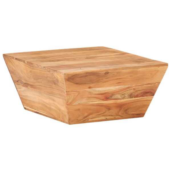 vidaXL Coffee Table V-shape 26"x26"x11.8" Solid Acacia Wood - Image 10